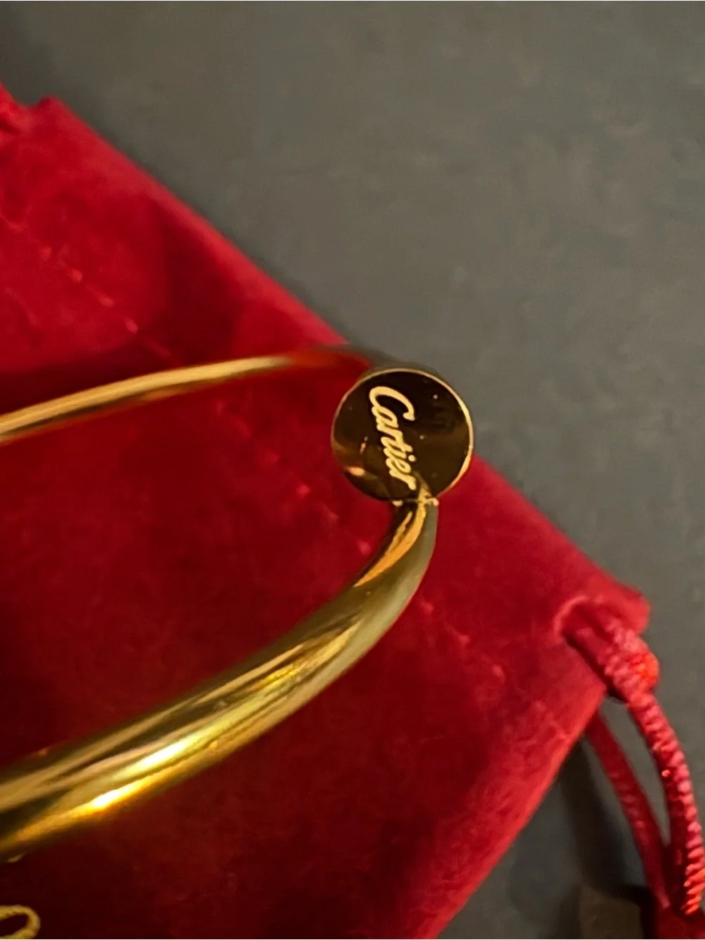 Stainless Steel Gold Plated Nail Bangle Bracelet Sz 19cm